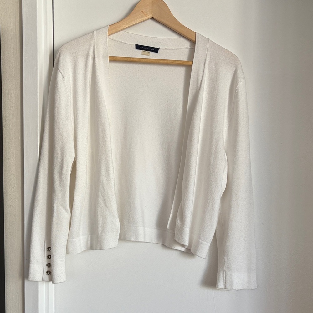 Tommy Hilfiger White Knit Cardigan
